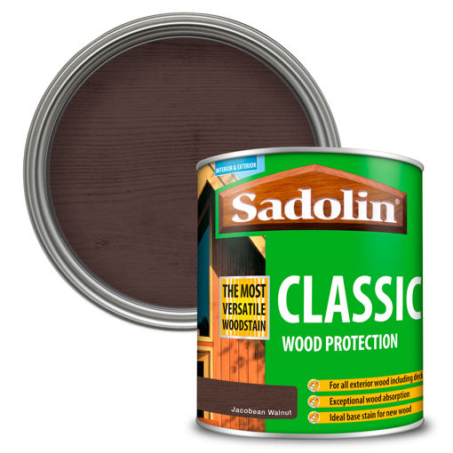 Picture of Sadolin Classic Woodstain - 1L - Jacobean Walnut