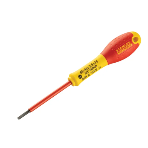 Picture of Stanley FatMax® VDE Insulated Screwdriver Parallel Tip 3.5 x 75MM