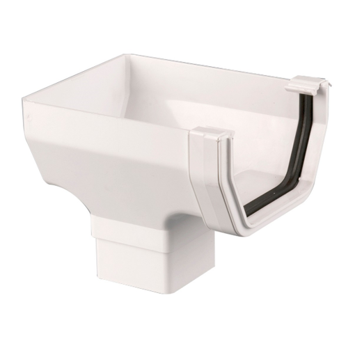 Picture of Brett Martin 114mm Squarestyle Stopend Outlet - Arctic White