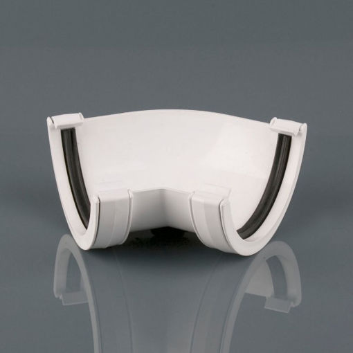 Picture of Brett Martin 112mm Roundstyle 135° Gutter Angle - Arctic White