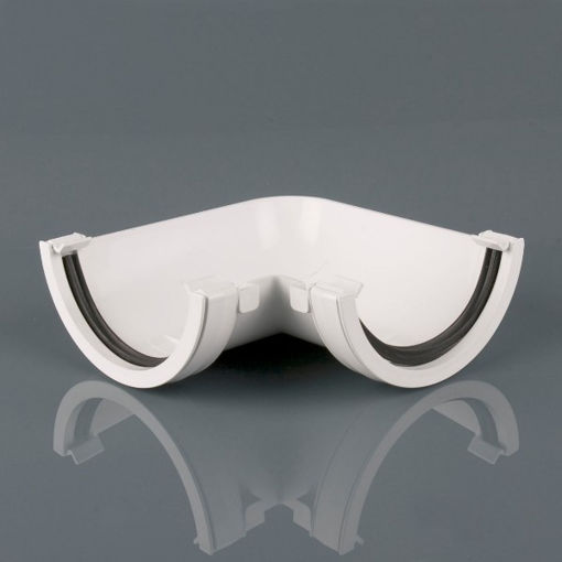 Picture of Brett Martin 112mm Roundstyle 90° Gutter Angle - Arctic White