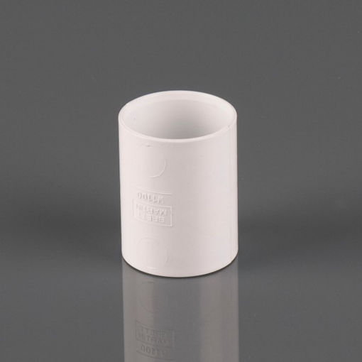 Picture of Brett Martin 40mm Solvent Straight Connector - White
