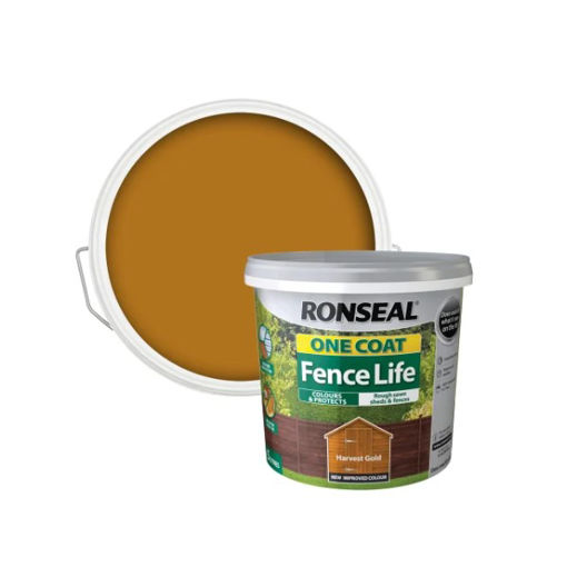 Picture of Ronseal One Coat Fence Life Harvest Gold 5 litre