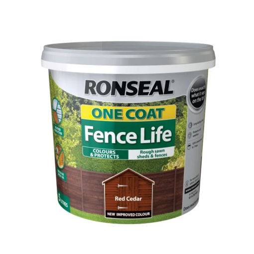 Picture of Ronseal One Coat Fence Life Red Cedar 5 litre