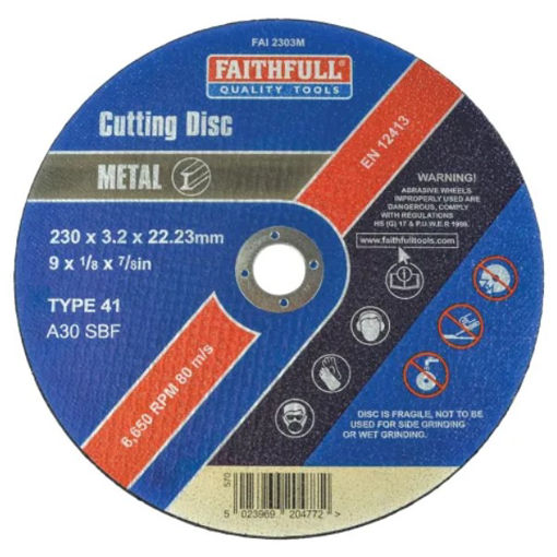 Picture of Metal Cut Off Disc 230 x 3.2 x 22.23mm