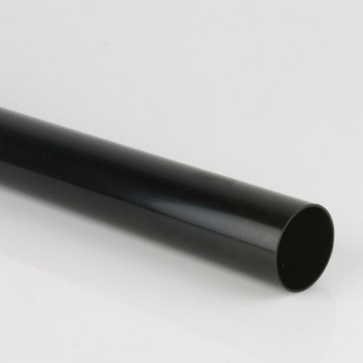 Picture of Brett Martin 68mm x 5.5m Plain End Round Downpipe - Black