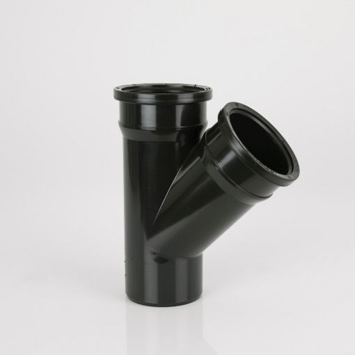 Picture of Brett Martin 110mm x 135° Double Socket Branch Without Bosses - Black