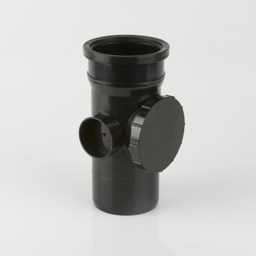 Picture of Brett Martin 110mm Single Socket Access Pipe - Black