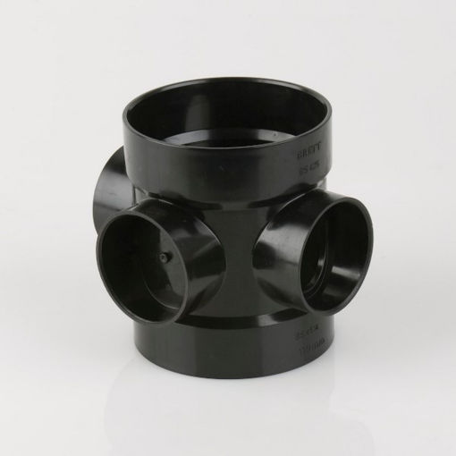 Picture of Brett Martin 110mm Double Solvent Short Boss Pipe - Black