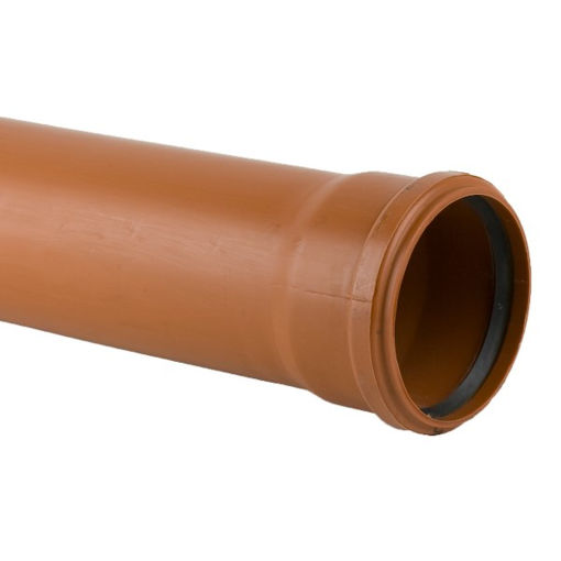 Picture of Brett Martin 110mm x 3m Single Socket Pipe - Terracotta