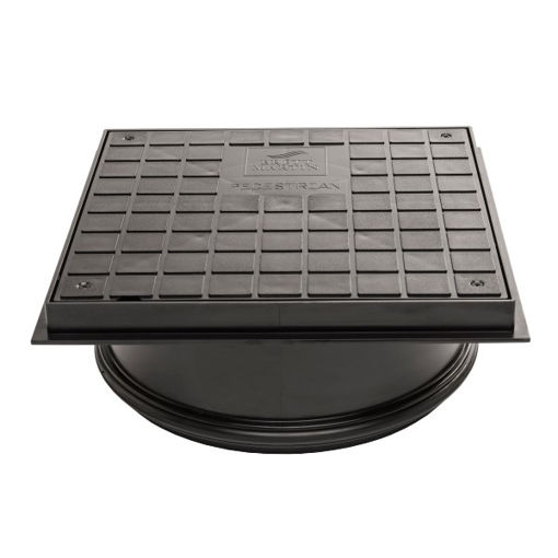Picture of Brett Martin 315mm Dia. Shallow Access Chamber Sealed Lid (Pedestrian) - Black
