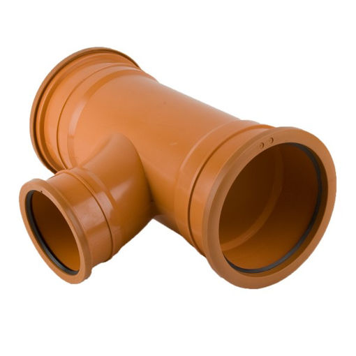 Picture of Brett Martin 160mm x 110mm x 87½° Triple Socket Branch - Terracotta