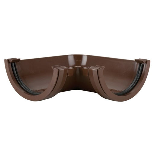 Picture of Brett Martin 112mm Roundstyle 90° Gutter Angle - Brown