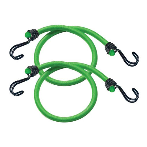 Picture of Twin Wire Bungee Cord 80cm Green 2 Piece