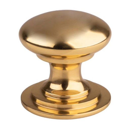 Picture of Carlisle Brass Polished Brass Victorian Cupboard Knob 32mm