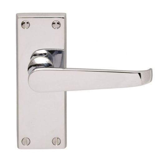 Picture of Carlisle Brass Polished Chrome Contact Victorian Lever On Backplate