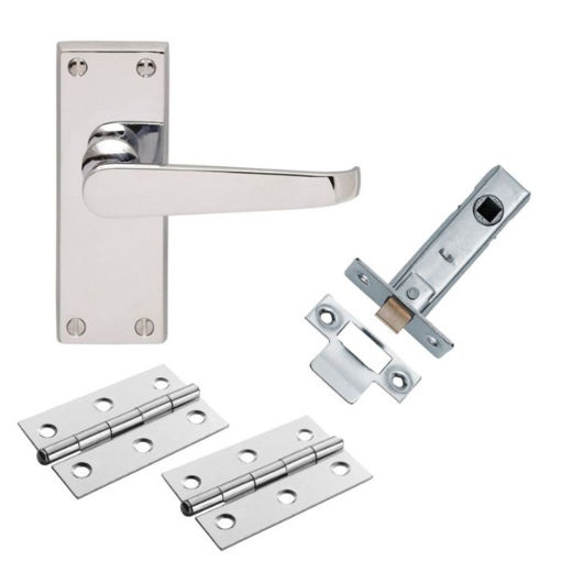 Picture of Carlisle Brass Polished Chrome Contract Victorian Straight Latch Pack