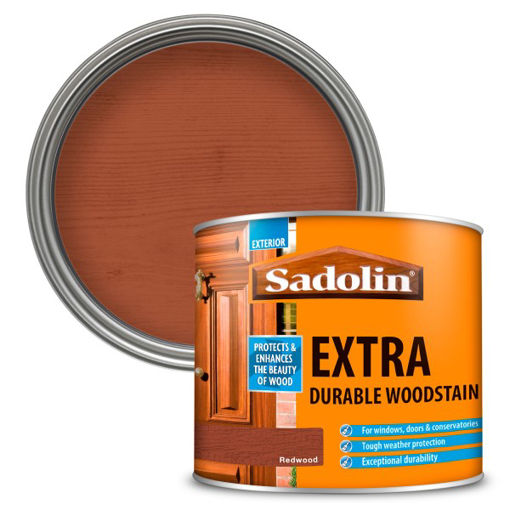 Picture of Sadolin Extra Durable Woodstain - 500ml - Redwood
