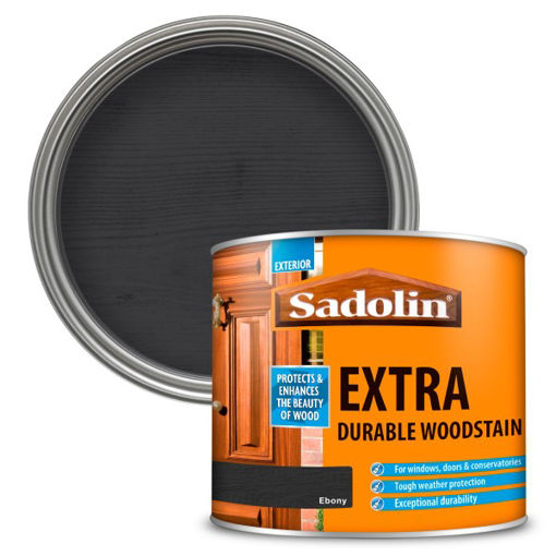 Picture of Sadolin Extra Durable Woodstain - 500ml - Ebony