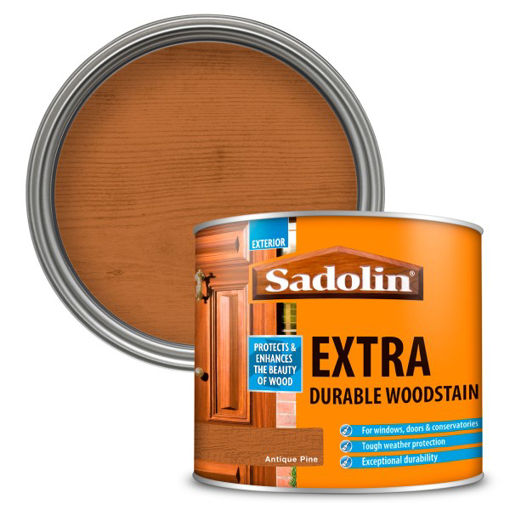 Picture of Sadolin Extra Durable Woodstain - 500ml - Antique Pine