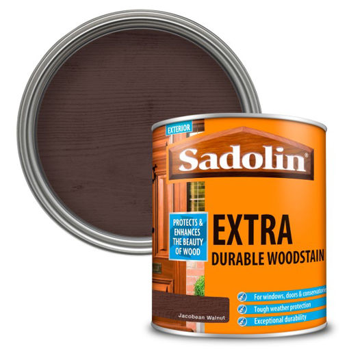 Picture of Sadolin Extra Durable Woodstain - 1L - Jacobean Walnut