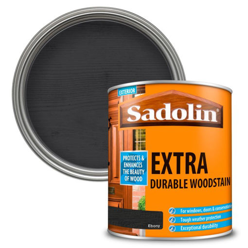 Picture of Sadolin Extra Durable Woodstain - 1L - Ebony