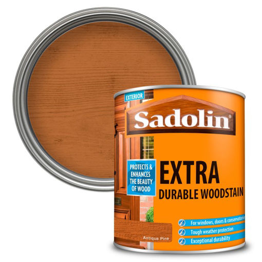 Picture of Sadolin Extra Durable Woodstain - 1L - Antique Pine