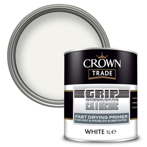 Picture of Crown Trade Grip Extreme Fast Drying Primer - 1L - White