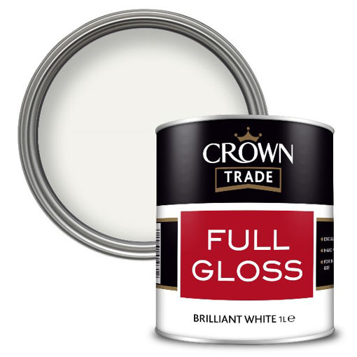 Picture of Crown Trade Full Gloss - 1L - Brilliant White