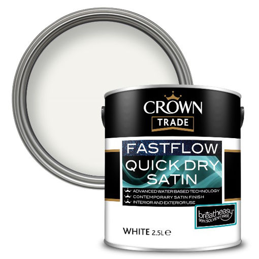 Picture of Crown Trade Fastflow Quick Dry Satin - 2.5L - White