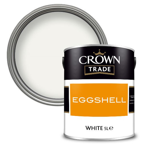 Picture of (DISCONTINUED) Crown Trade Eggshell - 5L - White