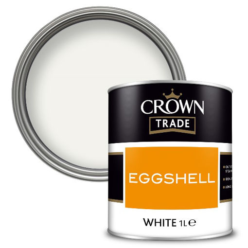 Picture of Crown Trade Eggshell - 1L - White