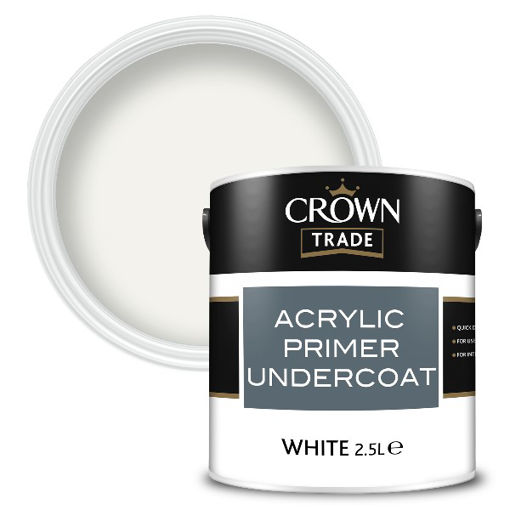 Picture of Crown Trade Acrylic Primer Undercoat - 2.5L - White