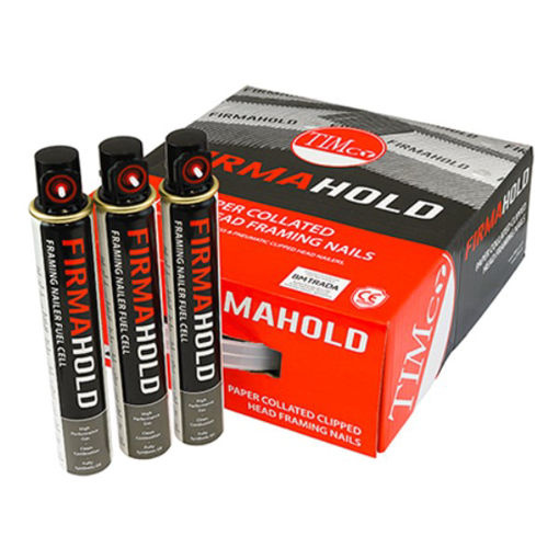 Picture of (DISCONTINUED) TIMCO 3.1 x 63 FirmaHold Collated Clipped Head Nails - Trade Pack - Ring Shank - FirmaGalv + 