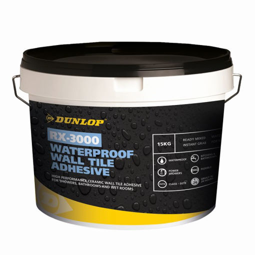 Picture of Dunlop RX-3000 Waterproof Wall Tile Adhesive 15kg