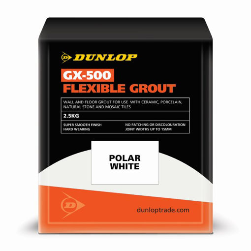 Picture of Dunlop GX-500 Flexible Grout Polar White 2.5kg