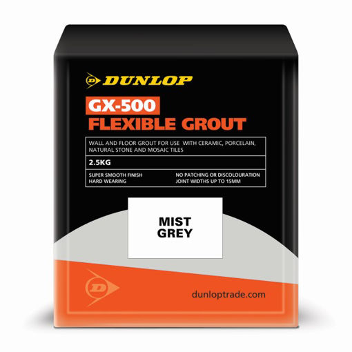 Picture of Dunlop GX-500 Flexible Grout Mist Grey 2.5kg