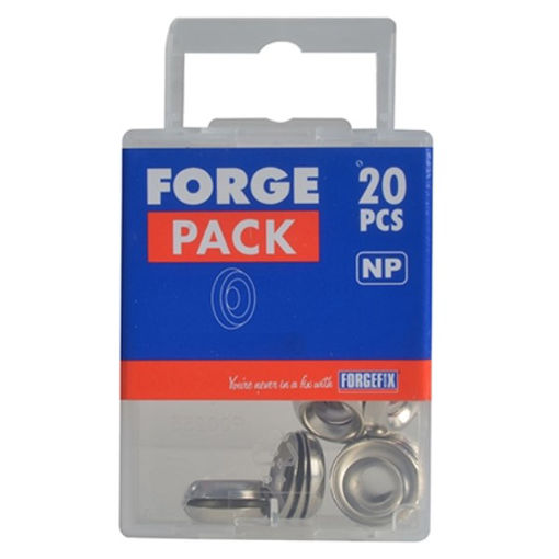 Picture of Forgefix ForgePack Screw Cup Washers - Nickel Plated - No. 10's -  Pack of 20