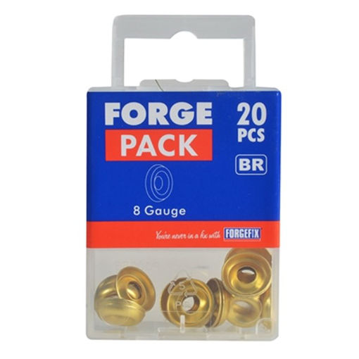 Picture of Forgefix ForgePack Screw Cup Washers - Brass - No. 8's -  Pack of 20