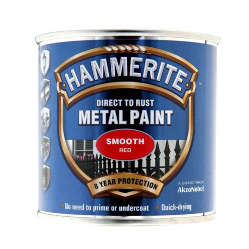 Picture of Hammerite Metal Paint Smooth Red 250ml