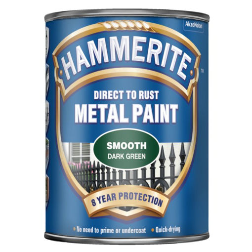 Picture of Hammerite Metal Paint Smooth Dark Green 750ml