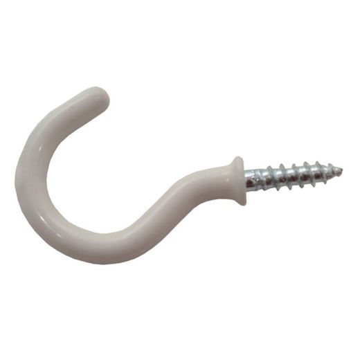 Picture of Centurion Shouldered Cup Hooks, 32mm, White PVC