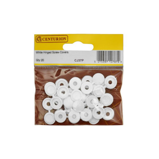 Picture of Centurion Hinged Screw Cover Caps, White