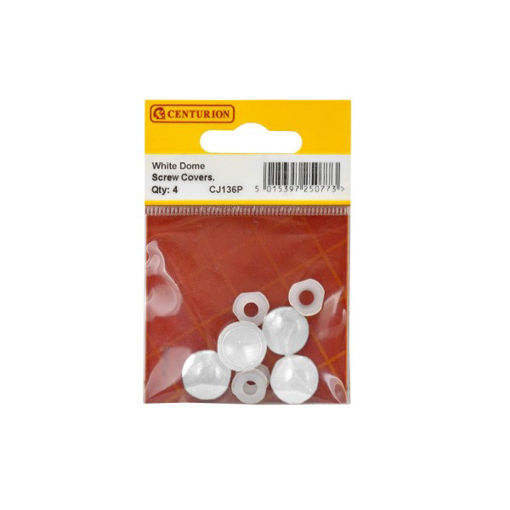 Picture of Centurion White Plastic Dome Screw Cover (Pack of 4)