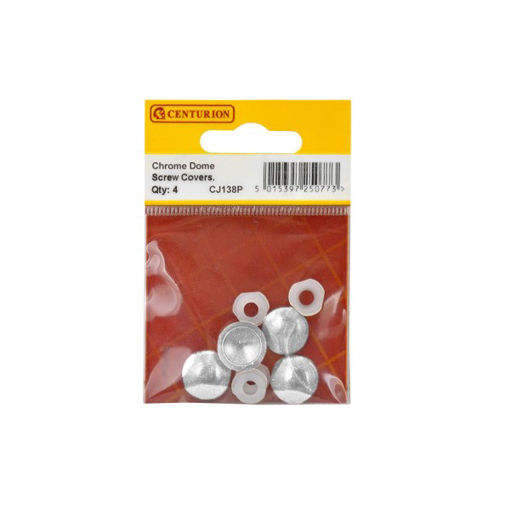 Picture of Centurion Dome Screw Cover Caps, Chromed