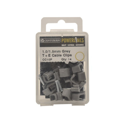 Picture of Centurion Grey T+E Cable Clips 1.00/1.5mm