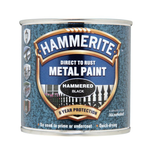Picture of Hammerite Metal Paint Hammered Black 250ml