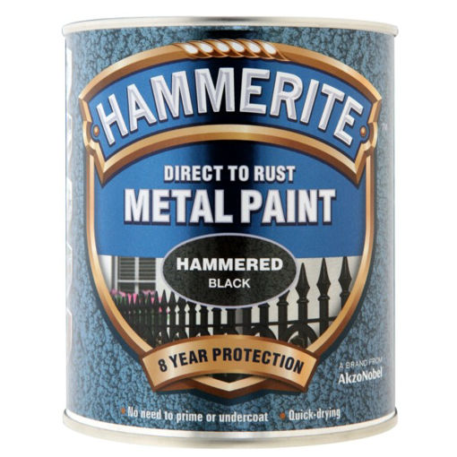 Picture of Hammerite Metal Paint Hammered Black 750ml