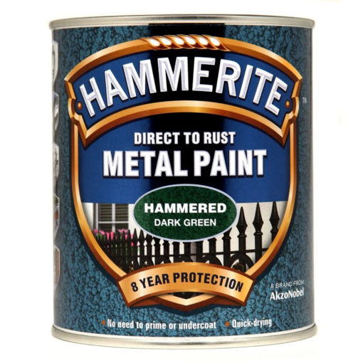 Picture of Hammerite Metal Paint Hammered Dark Green 750ml