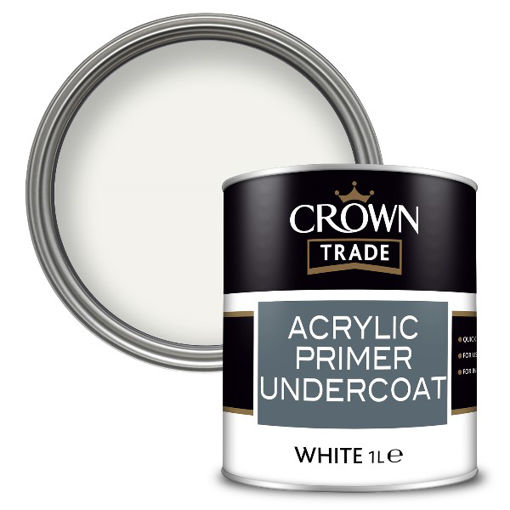 Picture of Crown Trade Acrylic Primer Undercoat - 1L - White